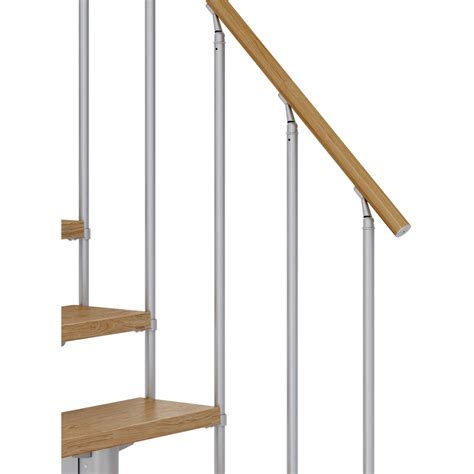 Dolle Mittelholmtreppe Cork Eiche Perlgrau Gh B Cm Gewendelt