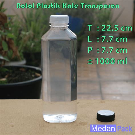 Botol Plastik Kale Petak Kotak Sp 1000 Ml Medan Pack