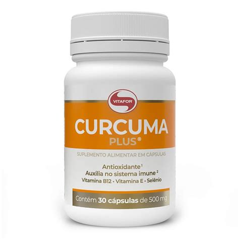 Cúrcuma Plus 500mg 30 Cápsulas Vitafor SOS Suplementos Loja de