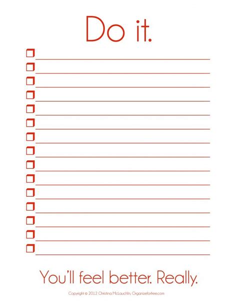 Things To Do Today Template | HQ Printable Documents