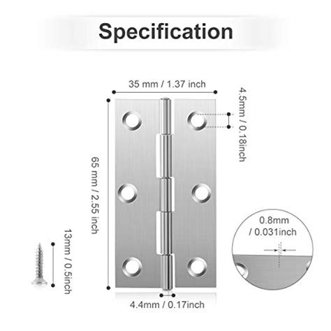 Magicfour Pack Stainless Steel Hinges Cabinet Door Hinges Folding