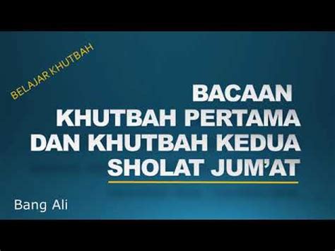 Detail Contoh Khutbah Jumat Pertama Dan Kedua Koleksi Nomer 44