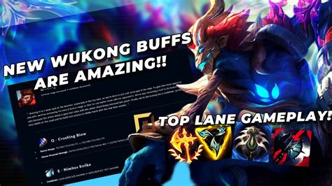 New Wukong Buffs Are Amazing Wukong Top Gameplay Season 14 Youtube