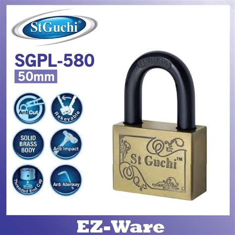 St Guchi SGPL 580 50mm Anti Cut Solid Brass Padlock Shopee Malaysia