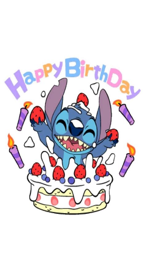 Stitch Happy Birthday Wallpaper