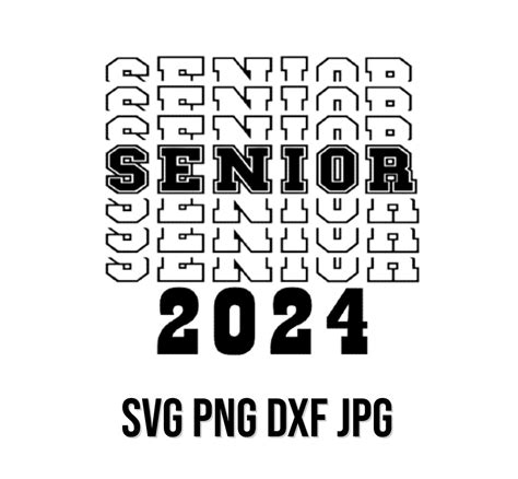 Senior 2024 Class Of 2024 Graduation Graduate School T Shirt Sign Mug Tote Bag Svg Cut File Png