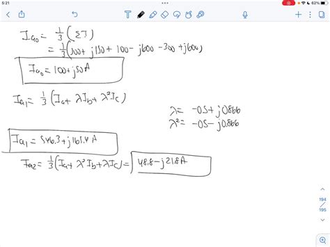 Solved The Line Currents In Amperes In Phases A B And C Respectively