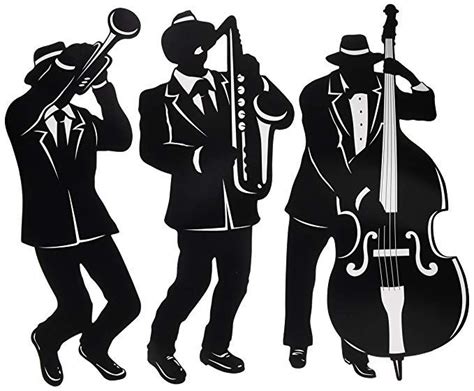 Jazz Trio Silhouettes 3pkg Jazz Silhouette Silhouette Art