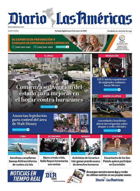 Portada Digital Del Lunes 9 De Enero De 20232