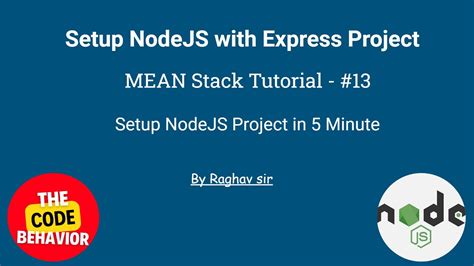 Setup Nodejs With Express Project Nodejs Project Setup With Expressjs Expressjs Project