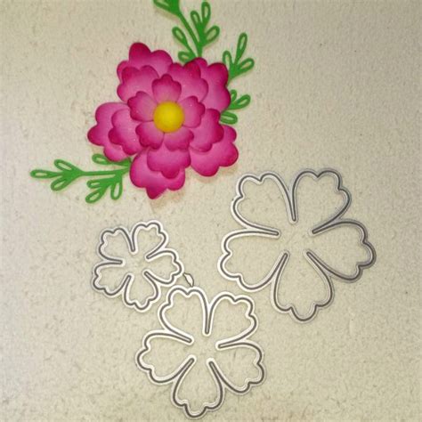 Pe As Flor Corte De Metal Dados Grava O Morrer Para Diy Scrapbook