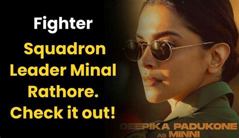 New Fighter Poster Deepika Padukone Sharp Look As Minni Squadron