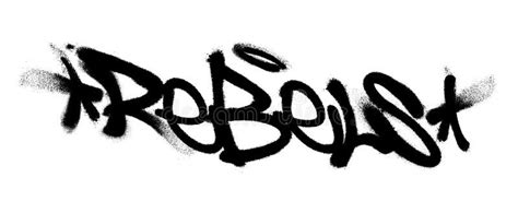 Rebel Font In Graffiti Style Vector Illustration Stock Vector Illustration Of Sign