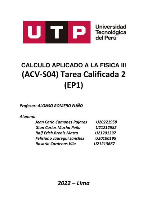 Tarea Semana 4 CAF3 CALCULO APLICADO A LA FISICA III ACV S04 Tarea