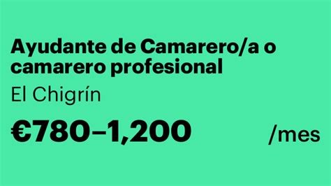 Se Requiere Personal Para Puesto De Ayudante De Camarero A En Granada