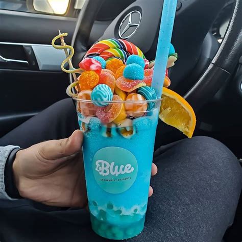 Le Blue On Instagram Bubble Tea Slushie Topped With An Explosion Of