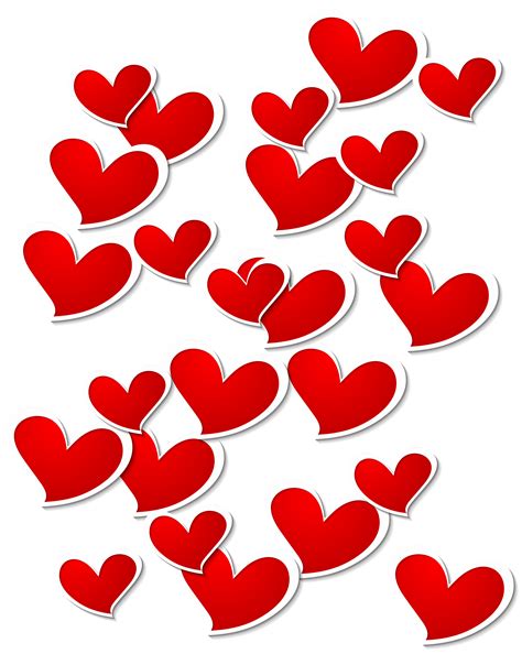 Heart Valentines Day Clip Art Transparent Red White Hearts