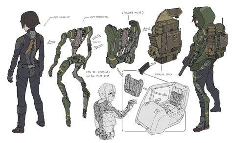 Sketch Design Pilot Suit Tactical Vest Zen Jirakun