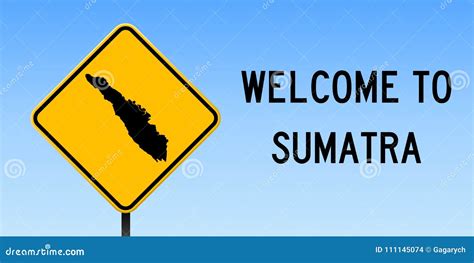 Sumatra Map On Road Sign Stock Vector Illustration Of Graphic 111145074