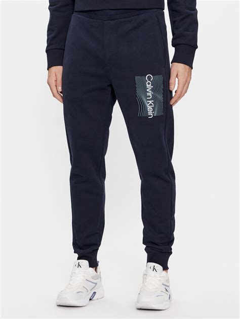 Calvin Klein Pantalon Jogging Wave Lines Hero K10k112775 Bleu Marine