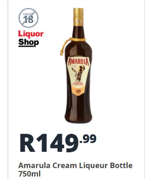 Amarula Cream Liqueur Bottle Ml Offer At Shoprite Liquor