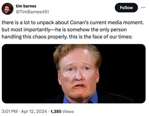 20 Memes And Reactions To Conan Obriens Hot Ones Episode Funny