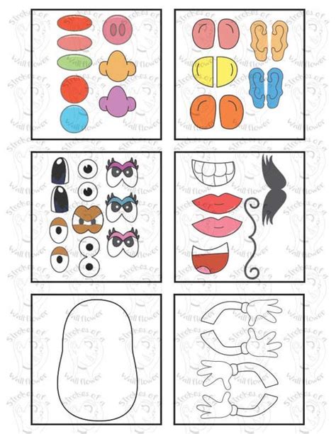 Printable Mr Potato Head 5 Senses Template Printable Templates