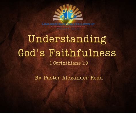 Understanding God's Faithfulness | Gracious Hope Bible Fellowship