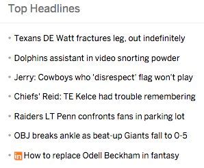 Kevin Seifert On Twitter ESPNs Top NFL Headlines On Post Week 5