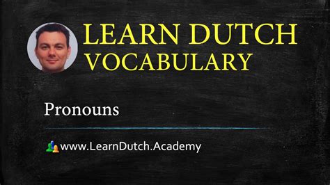 Learn Dutch Pronouns Free Printable Dutch Word List Pdf Youtube