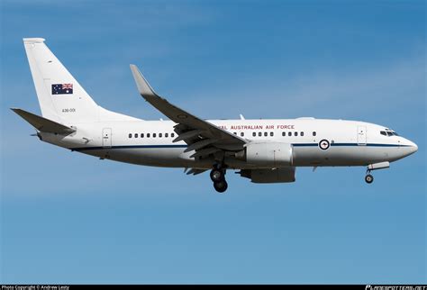 A36 001 Royal Australian Air Force Boeing 737 7DT WL BBJ Photo By