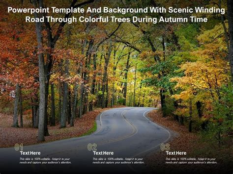 Powerpoint Template And Background With Scenic Winding Road Through