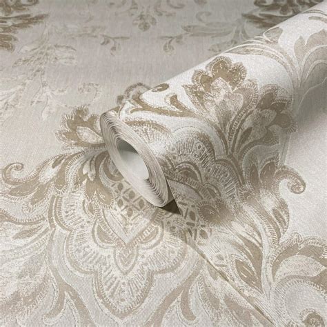 Vliestapete Barock Muster Beige Gold Marburg