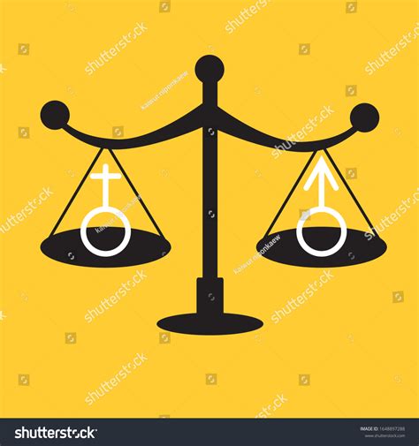 Gender Equality Concept Gender Symbols Balancing Stock Vector (Royalty ...