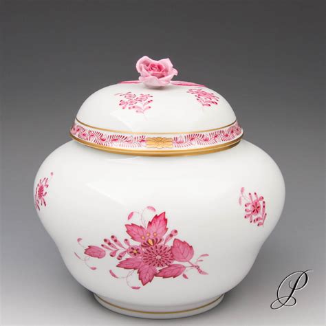 Gro E Bonboniere Herend Apponyi Purpur Porzellan Porcelain