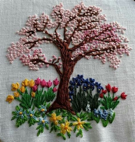 Pin By Donna Harris On Embroidery Trees Embroidery Hoop Art Diy