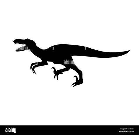 Vector Velociraptor Dinosaur Silhouette Stock Vector Image And Art Alamy