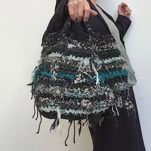 Crochet Woven Crochet Bag Original Handmade Crochet Bag Ooak Etsy