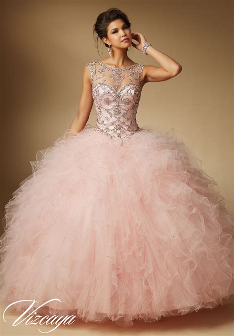 Ruffled Tulle Quinceanera Dress Style 89041 Morilee