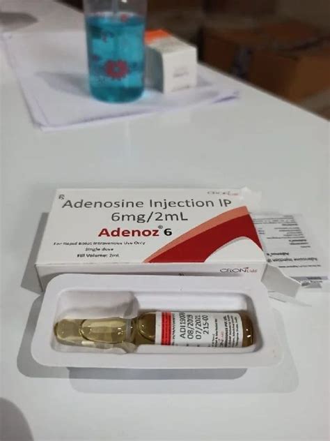 Adenoz 6mg Injection Adenosine Injection 3mg 1ml At Rs 174 Vial In