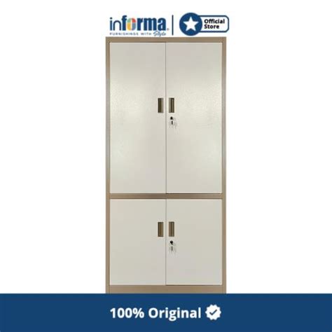 Jual Informa Kiev Lemari Arsip Kantor Metal 4 Pintu Cokelat Shopee