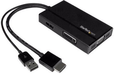 Startech A V Reisadapter HDMI Naar DisplayPort VGA DVI Zwart Coolblue