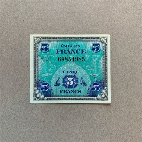 Used French Francs Allied Military Currency Amc Issued By The