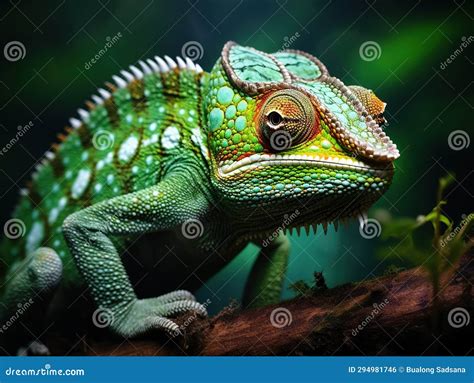 A Veiled Chameleon Lizard Stock Illustration Illustration Of Nature