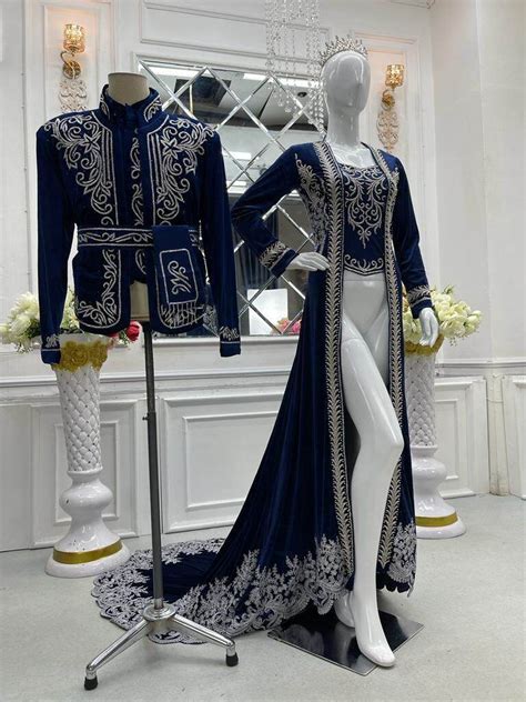 Sk Gaun Couplle Beludru Pengantin Ekor Panjang Beskap Beludru Adat
