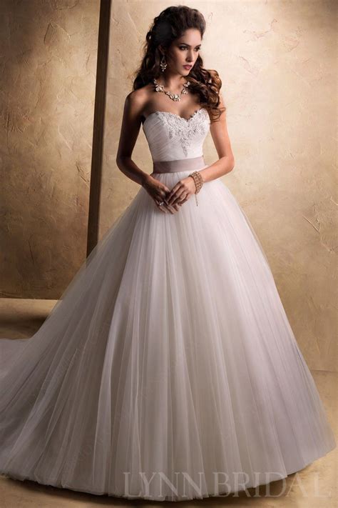 Sweetheart Chapel Train Tulle Princess Wedding Dress Vestidos De