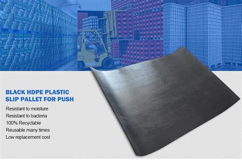 Mm Slip Resistant Plastic Pallet Hdpe Black Plastic Slip Sheet