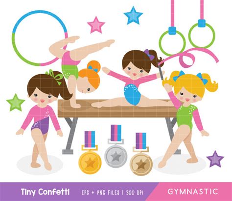 Get Moving with Cute Gymnastics Cliparts: Add Some Fun to Your Fitness ...