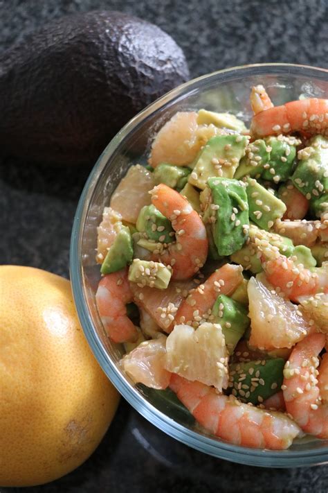 The Cook Time Salade De Crevettes Avocats Et Suprêmes De Pamplemousse