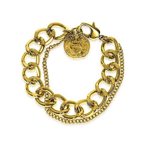 Gold coin link bracelet | RUSH BY DENIS & CHARLES - David Peck